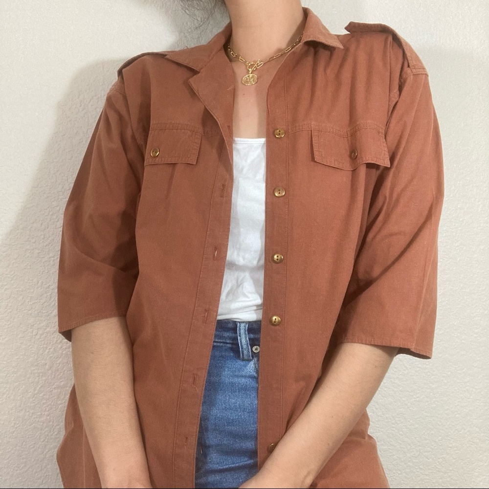 3/$20 Vintage oversized boyfriend button down